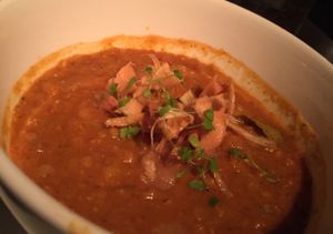 vegan red lentil dahl at Linger in Denver