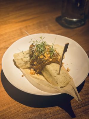 Butternut squash tamales  at Linger in Denver