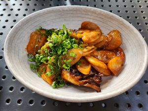 Spicy race cake with modification to make it vegan at Joule in Seattle