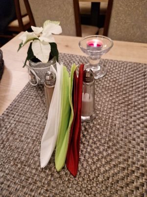 Tischdeko at Bella Italia in Niederstetten