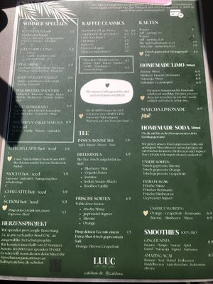 Drinks menu   at LUUC Café in Mannheim