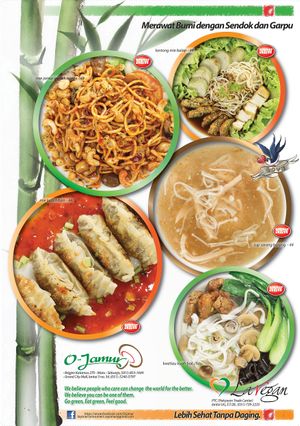 menu at La Vegan in Surabaya