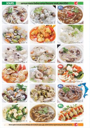 menu at La Vegan in Surabaya