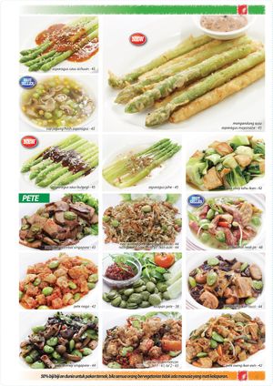 menu at La Vegan in Surabaya