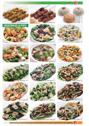 menu at La Vegan in Surabaya