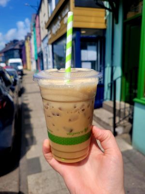 Oat Iced Coffee at Georgio's in Llanberis