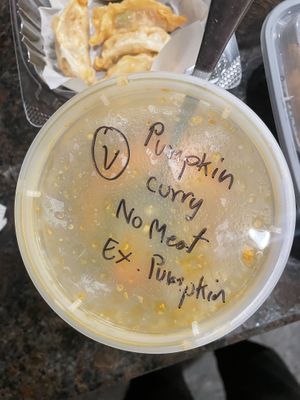 Pumpkin curry label   at Rain Thai & Sushi Cuisine in Mesquite