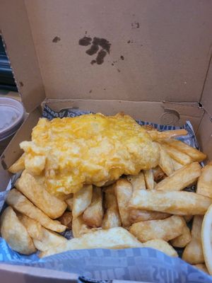 Small Vegan Fish and Chips at Tafarn Y Garth in Bangor