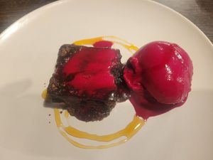 Salted Caramel Brownie at Bwyd Da Bangor in Bangor