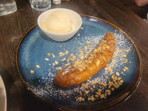 Banana Fritter at Bwyd Da Bangor in Bangor