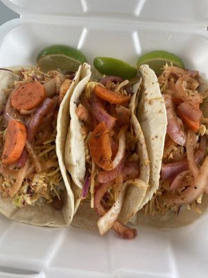 Vegan tacos  at Buen Provecho Taco Shack in Guam
