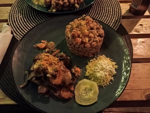 Vegan katxupa at Art Kafé in Santa Maria