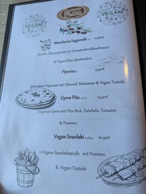 Karte zum Veganuary 2026 at Plaka in Dortmund