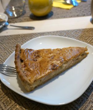 Rhubarb Tart at Eve au Paradis Vegan in Mulhouse