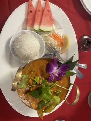 Red curry tofu!   at Thai Spice in Corpus Christi