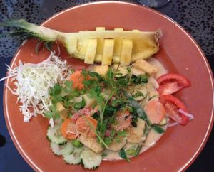 Rice noodles with cocunut milk, veggies and tofu at Thai Spice in Corpus Christi