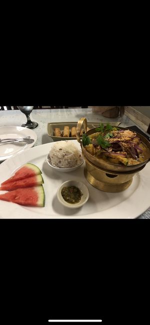 Yellow curry with tofu and veggies!  at Thai Spice in Corpus Christi