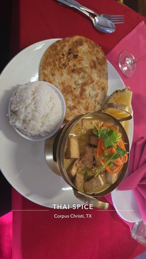 Yellow Curry with tofu at Thai Spice in Corpus Christi