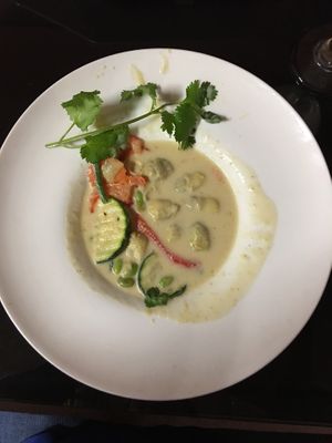 Tom Kha w/ artichoke at Thai Spice in Corpus Christi
