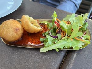 Mochi samosas   at Nudi in Portland