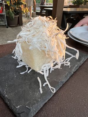 Dessert special: cassava flour coconut cake   at Nudi in Portland