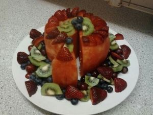 Watermelon cake at Thyme to Eat in Chesterfield