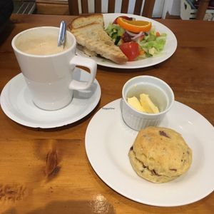 toastie and scone at Thyme to Eat in Chesterfield