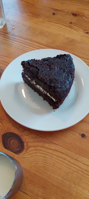 Chocolate and courgette cake at Thyme to Eat in Chesterfield