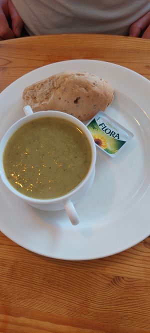 Leek and potato soup at Thyme to Eat in Chesterfield