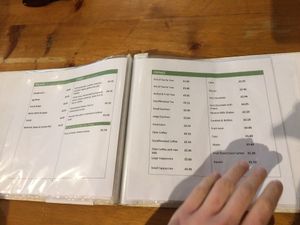 Menu as of September 2017 at Thyme to Eat in Chesterfield