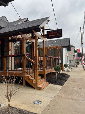 front of restaurant with outdoor seating at Breakfast AF in Louisville