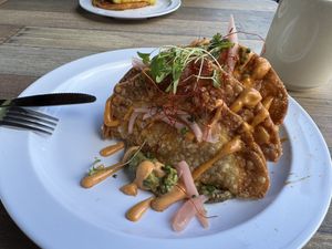Vegan Empanadass  at Breakfast AF in Louisville