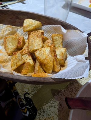 Fried potatoes at Chocos Restaurant in Diani
