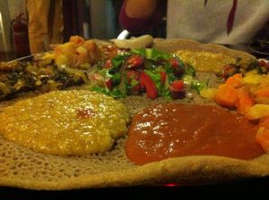 Injera at Tenat in Tel Aviv