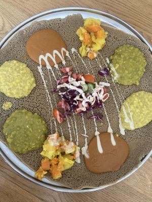 Injera  at Tenat in Tel Aviv