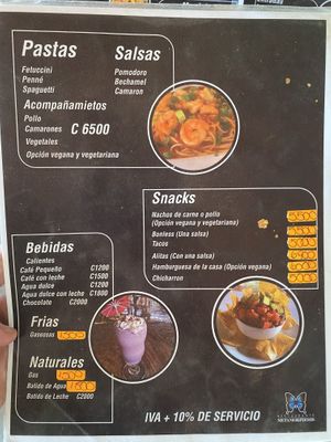 Menu January 2024  at Metamorphosis   in Alajuela