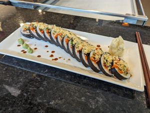 A soon-to-be added super delicious experimental roll finishing development #Veganuary at The Humble Lotus in Kitchener