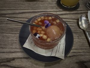 sorbet float with pineapple  at 3rd Cousin in San Francisco