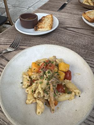 Campanelle, yellow foot mushrooms  at 3rd Cousin in San Francisco