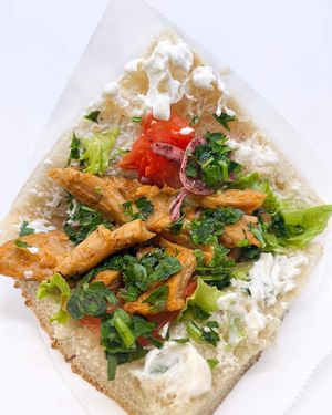 Classic döner kebab, the fake chicken is very good. #Veganuary at Mōpa X La Communale in Saint-ouen-sur-seine