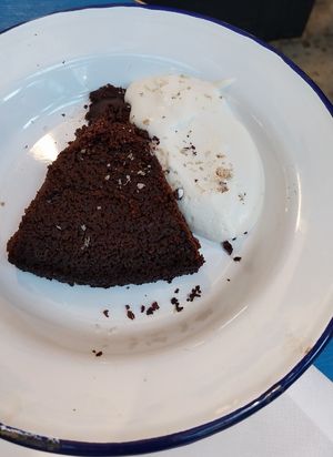 Fondant au chocolat vegan  at Mōpa X La Communale in Saint-ouen-sur-seine