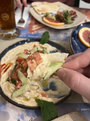 Hummus salad  at  Palmera Restaurant in Winterthur