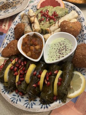 Vegan mezze sharing platter  at  Palmera Restaurant in Winterthur
