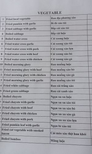 Vegetable section at Sapa Market - Gian Hang 19 (Booth 19) in Lao Cai