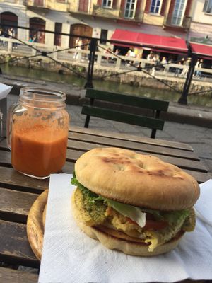 Omlette sandwich  at Universo Vegano - Navigli in Milan