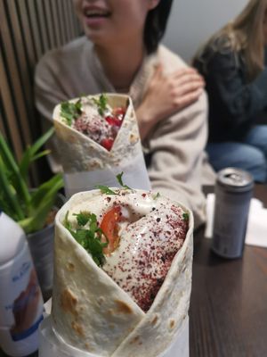 Falafel wraps at Jamal's Falafel in Oslo