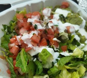 Salad at El Cantaro Vegan Mexican Restaurant in Monterey