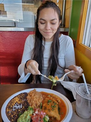 All this for me! at El Cantaro Vegan Mexican Restaurant in Monterey