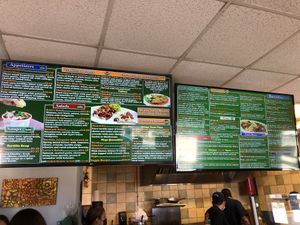 The menu! at El Cantaro Vegan Mexican Restaurant in Monterey