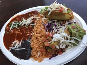 Combination #3! at El Cantaro Vegan Mexican Restaurant in Monterey